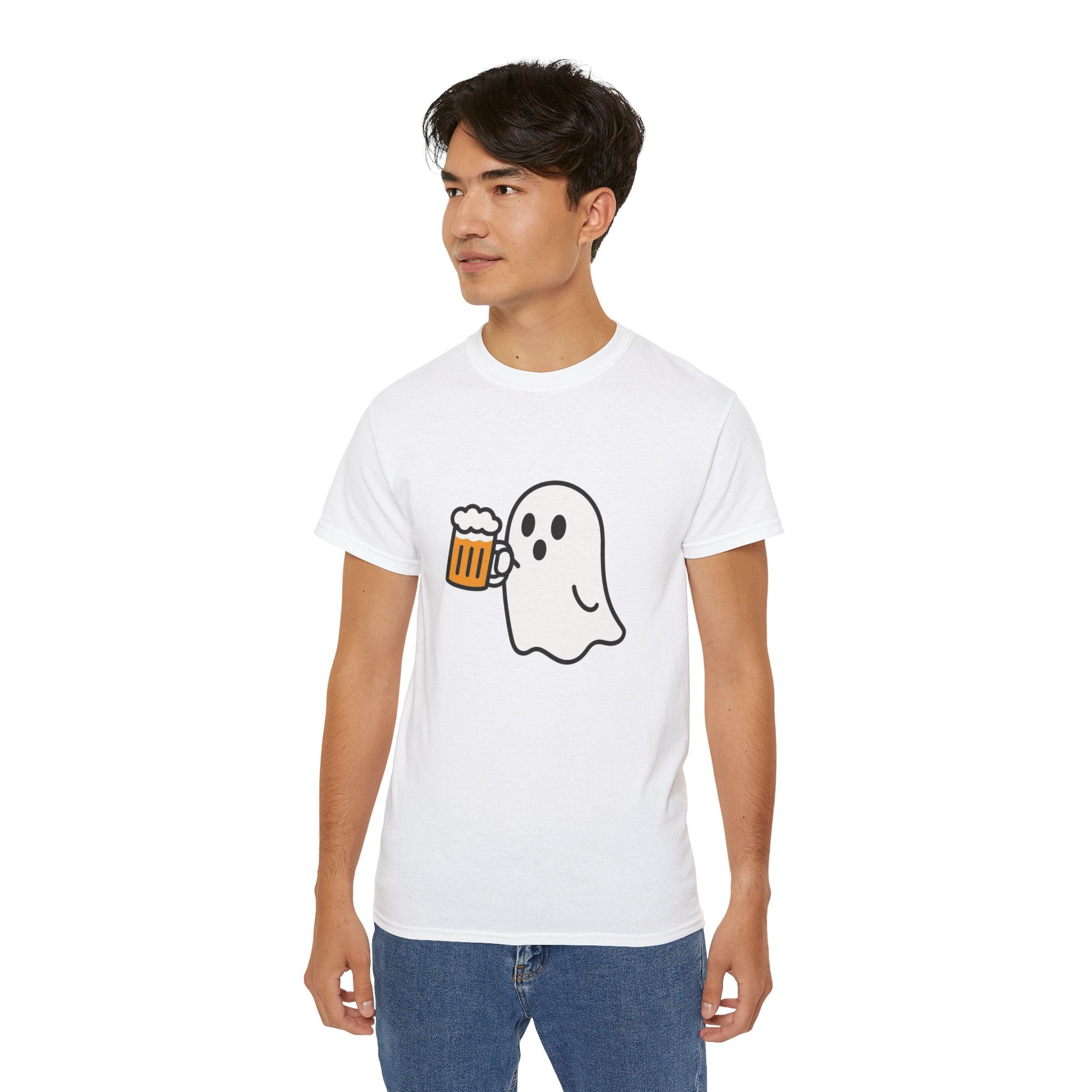 Ghost with Beer Unisex Tee