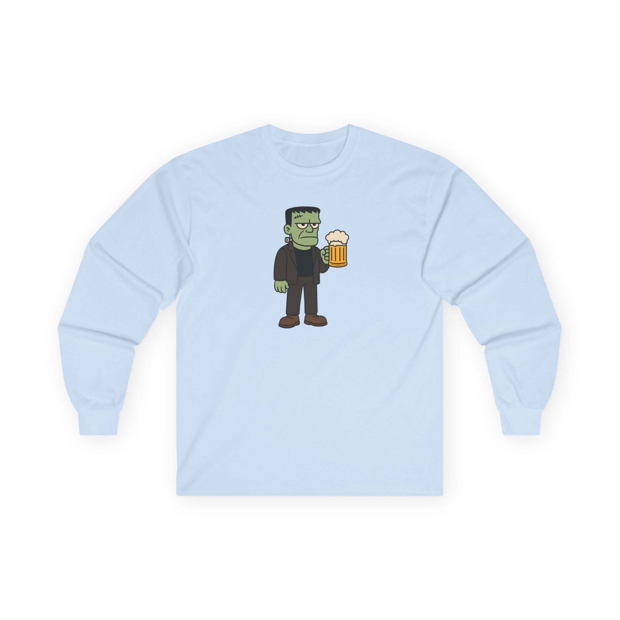 Monster with Beer Unisex Long Sleeve Tee