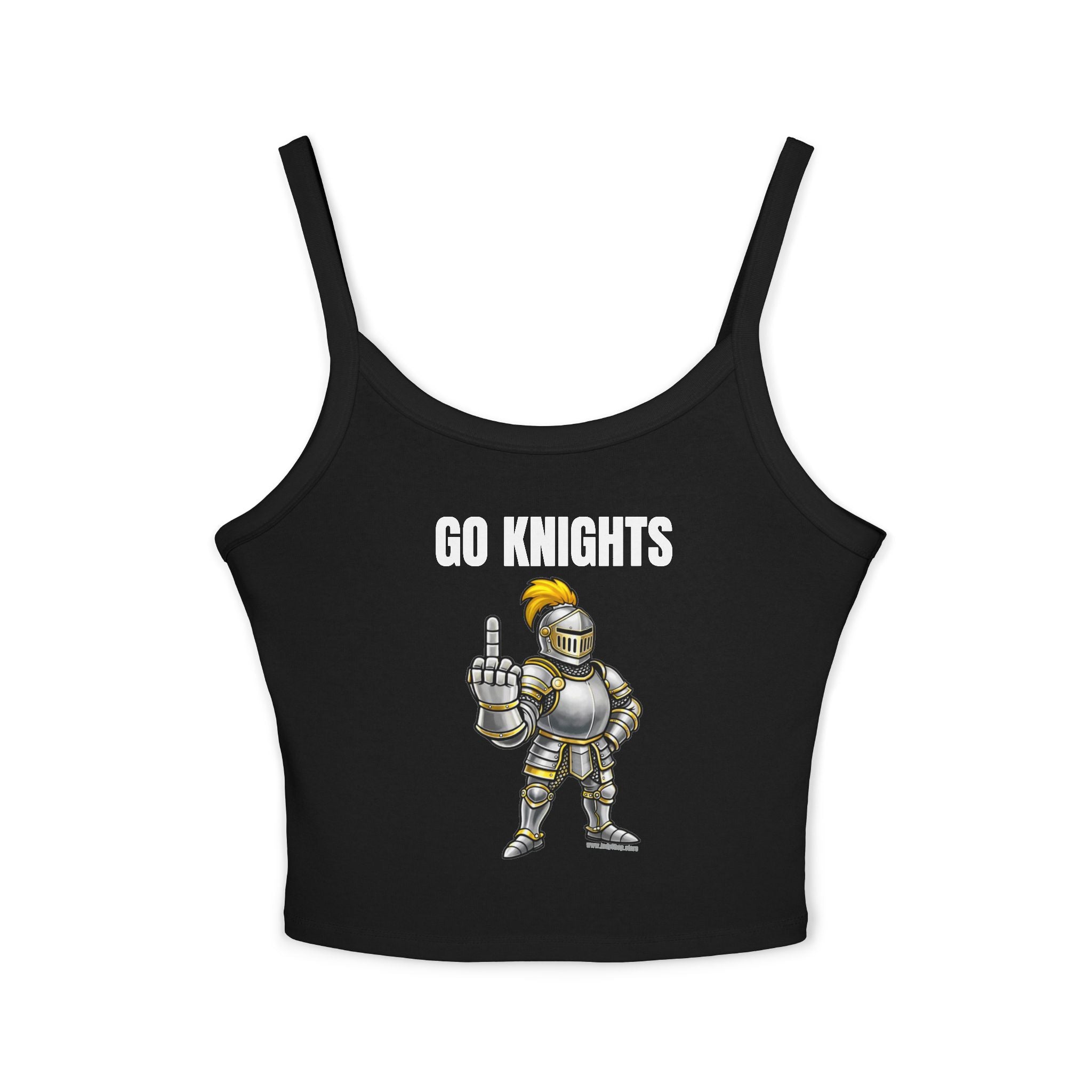 Go Knights Middle Finger Women's Spaghetti Strap Tank Top