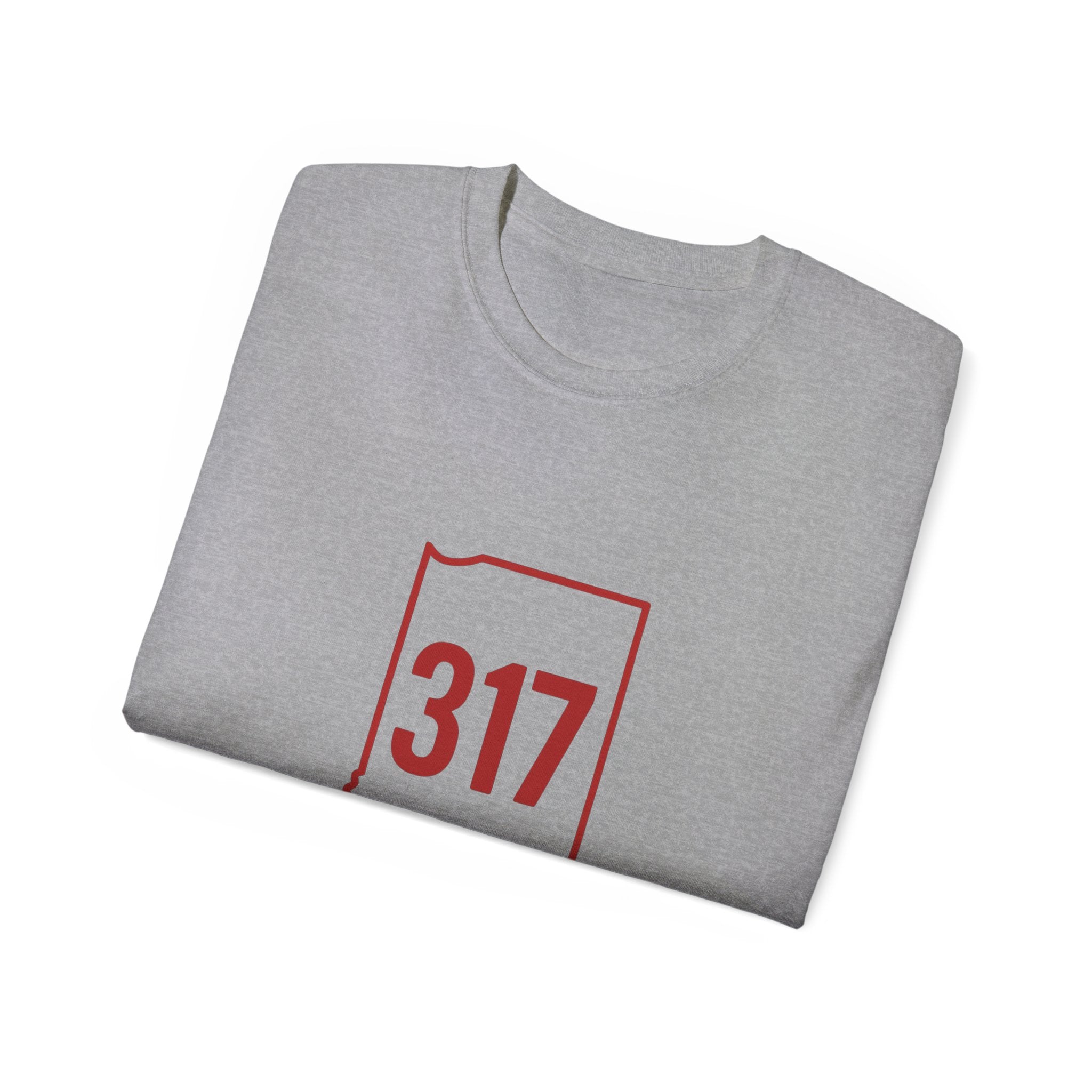 Indiana 317 Unisex Ultra Cotton Tee | Casual Wear, Gift for Hoosiers, State Pride, Travel Souvenir, Unique Local Apparel