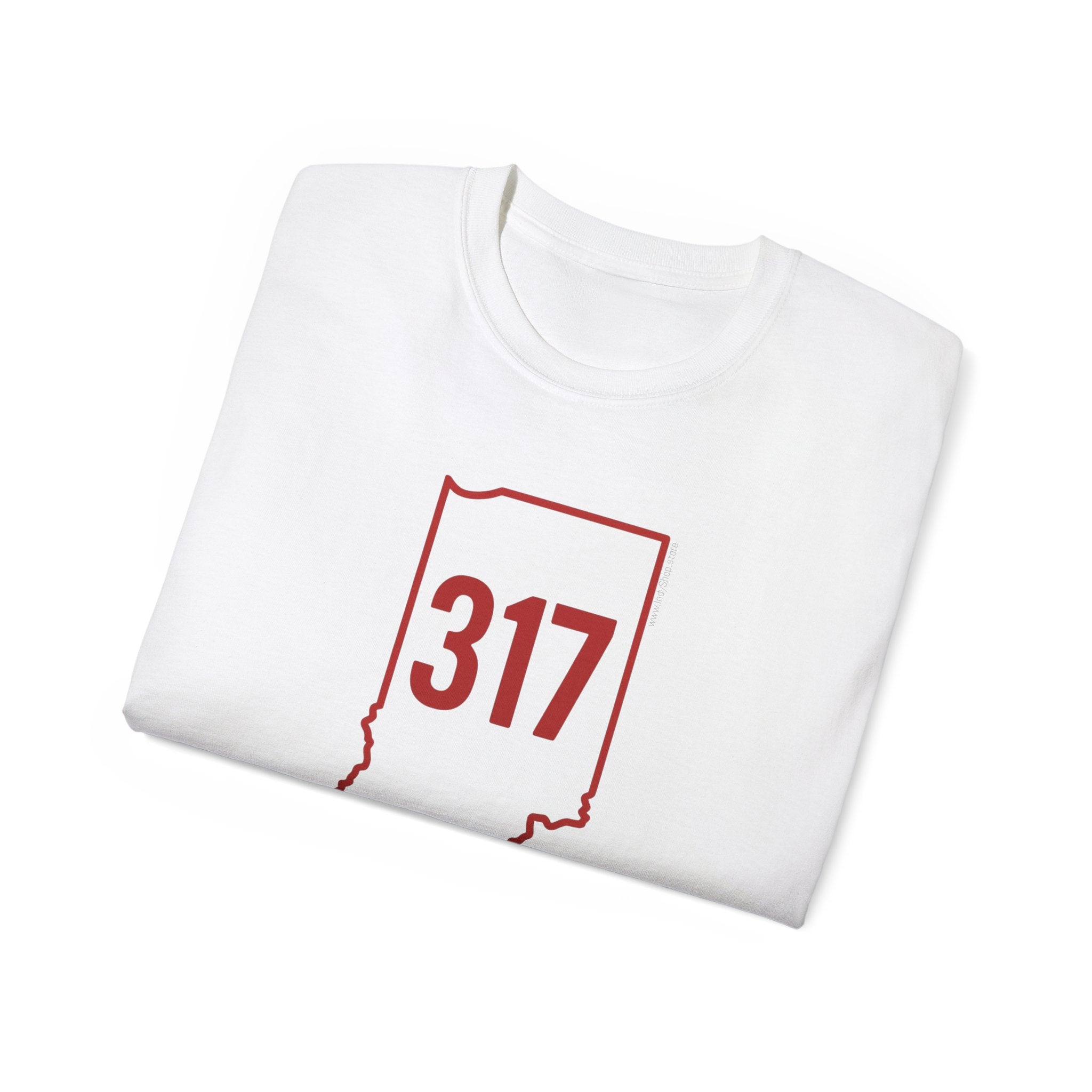 Indiana 317 Red Outline Unisex Ultra Cotton Tee