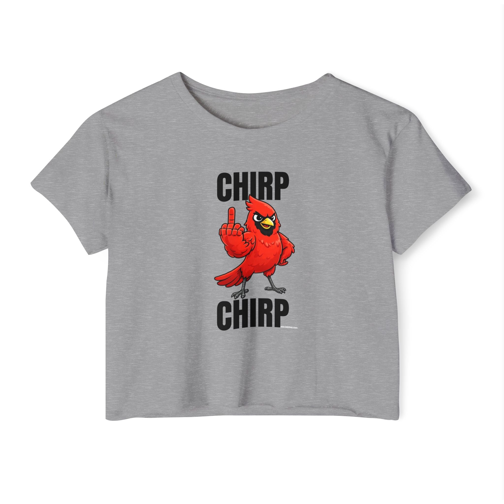 Chirp Chirp Women's Crop Top | Middle Finger Cardinal
