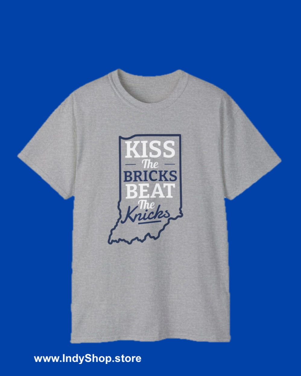 Kiss the Bricks Beat the Knicks T-Shirt | Indy Pacers