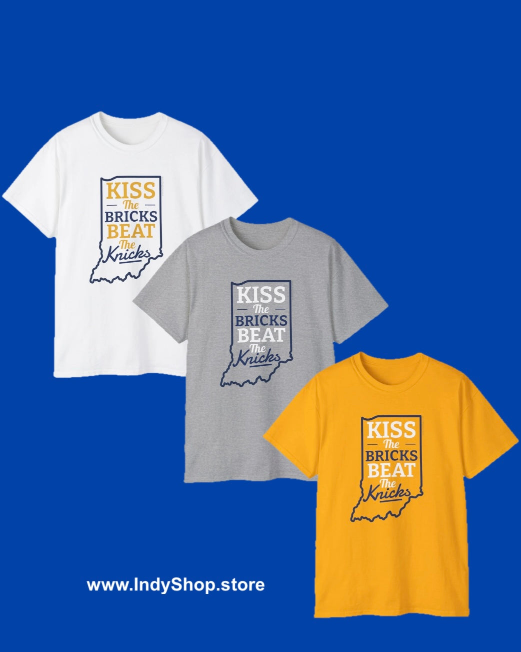 Kiss the Bricks Beat the Knicks T-Shirt | Indy Pacers