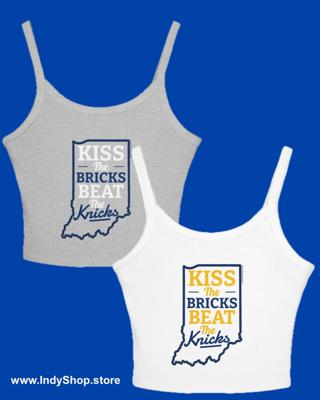 Kiss the Bricks Beat the Knicks Women's Tank Top | Spaghetti Strap Tank Top