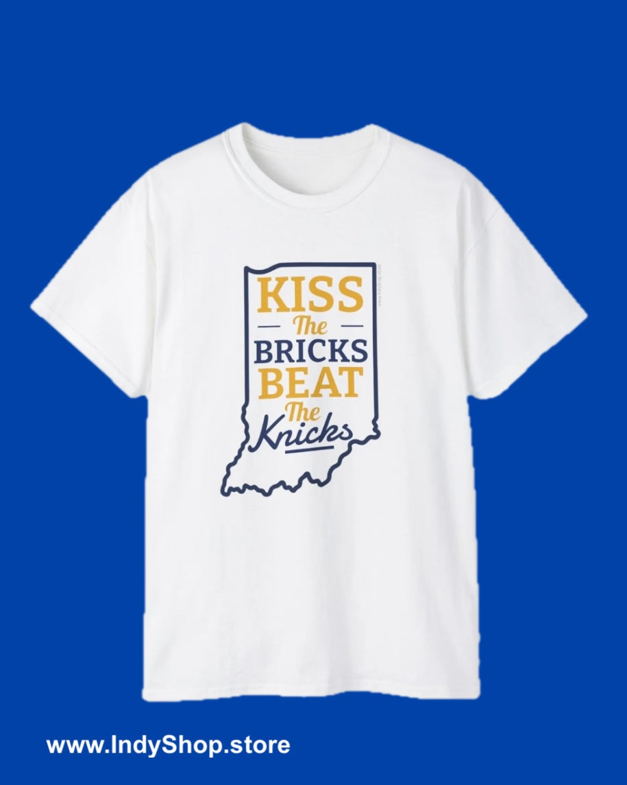 Kiss the Bricks Beat the Knicks T-Shirt | Indy Pacers